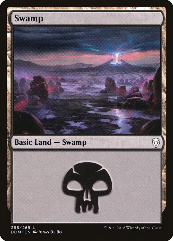 Swamp (258) [Dominaria] Foil