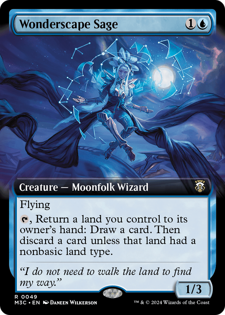 Wonderscape Sage (Extended Art) [Modern Horizons 3 Commander] Foil