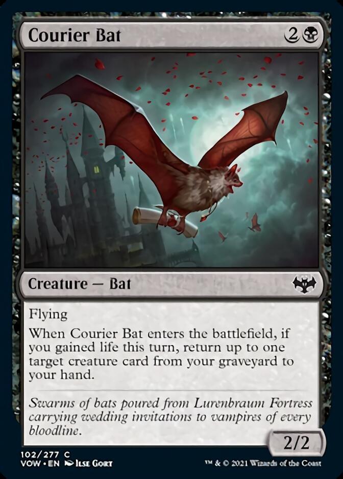 Courier Bat [Innistrad: Crimson Vow] Foil