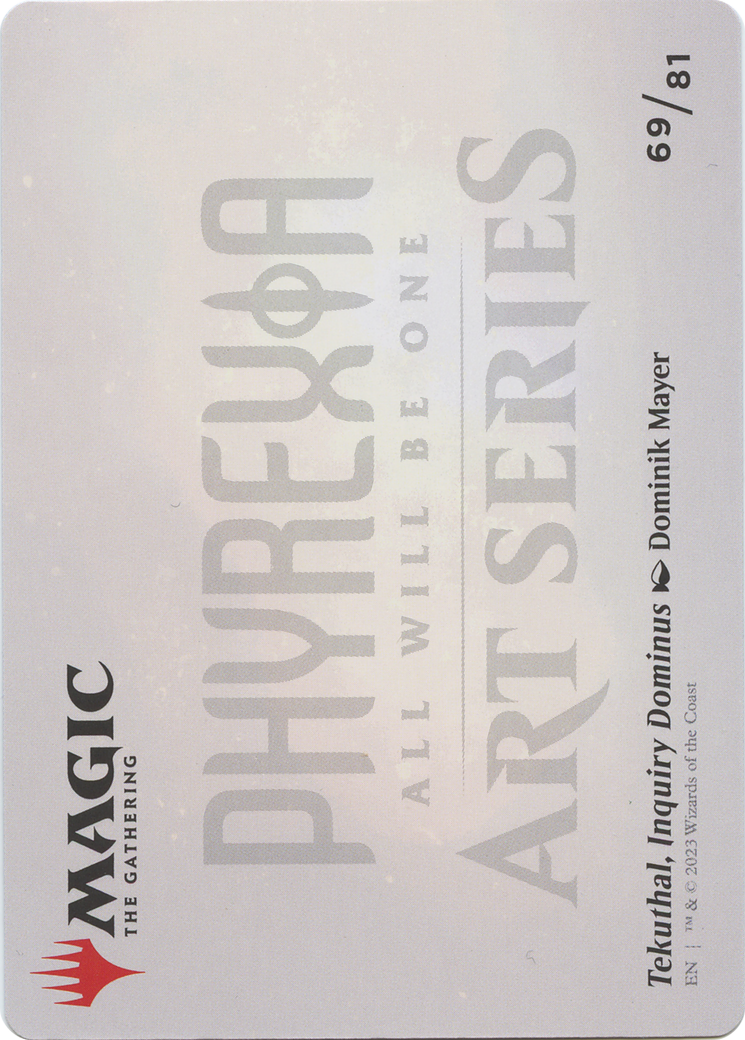 Tekuthal, Inquiry Dominus // Tekuthal, Inquiry Dominus  [Phyrexia: All Will Be One Art Series] (Borderless)