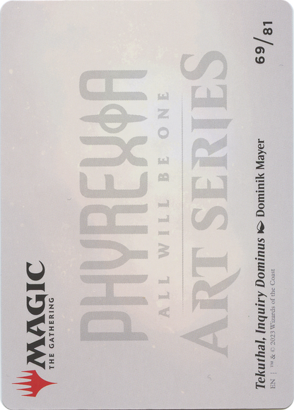 Tekuthal, Inquiry Dominus // Tekuthal, Inquiry Dominus  [Phyrexia: All Will Be One Art Series] (Borderless) Foil