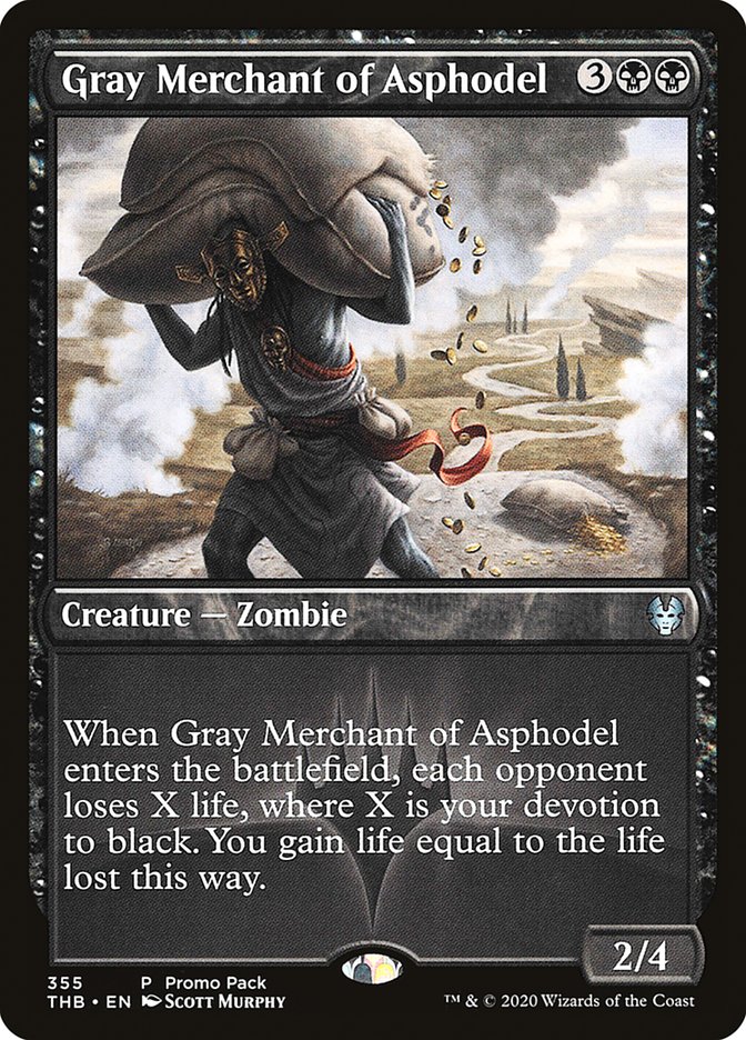 Gray Merchant of Asphodel (Promo Pack) [Theros Beyond Death Promos] Foil