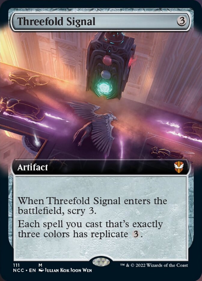 Threefold Signal (Extended Art) [Streets of New Capenna Commander] Foil
