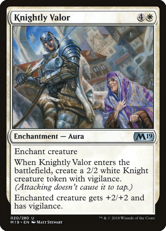 Knightly Valor [Core Set 2019] Foil