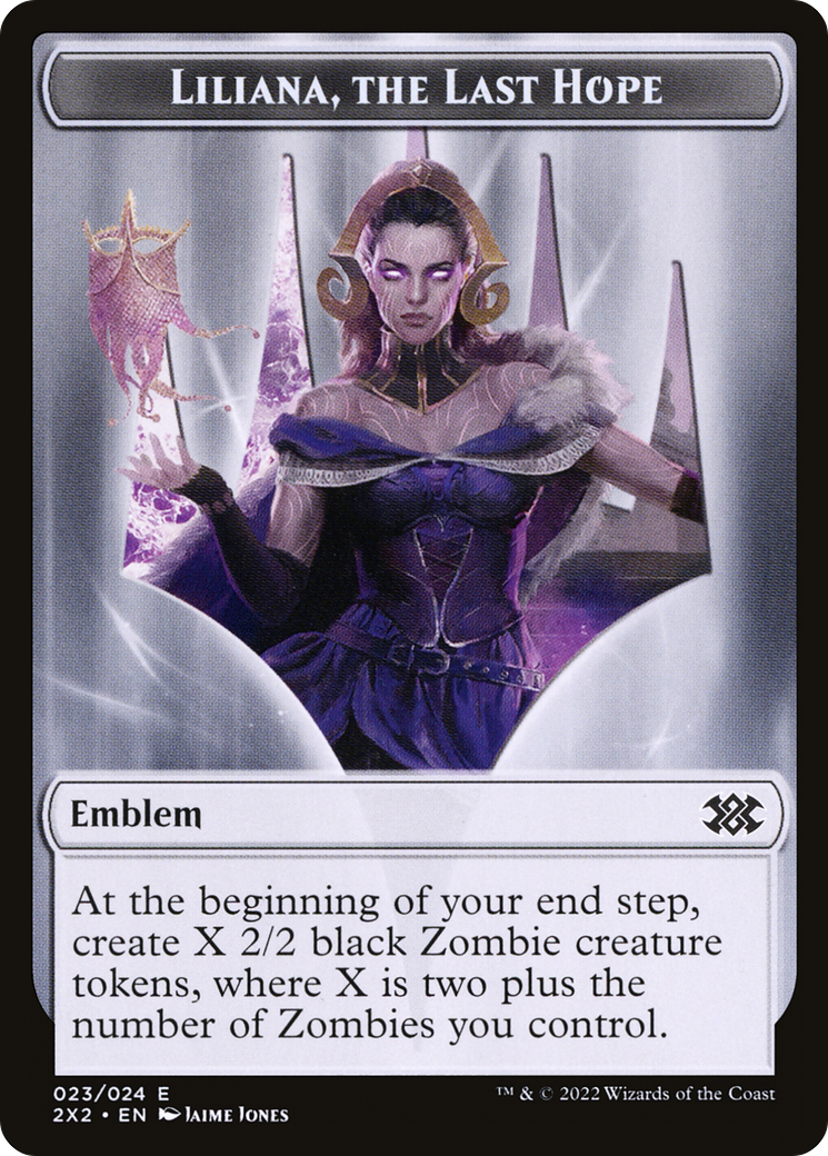 Liliana, the Last Hope Emblem  [Double Masters 2022 Tokens]