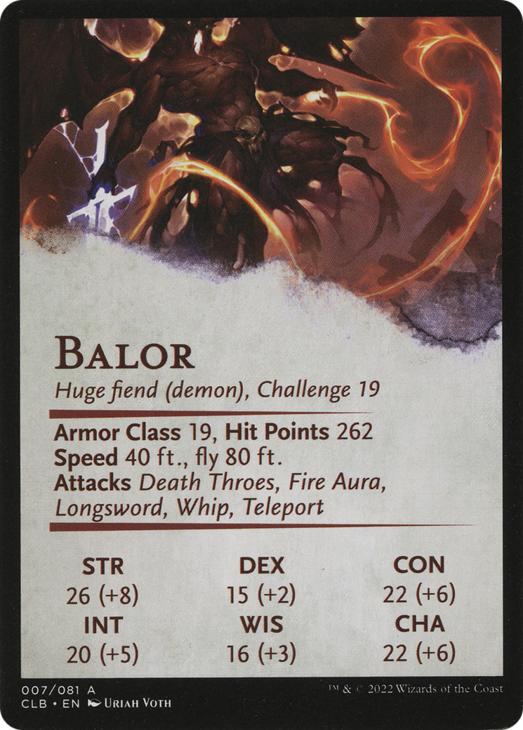 Balor // Balor  [Battle for Baldur's Gate Art Series] (Borderless) Foil
