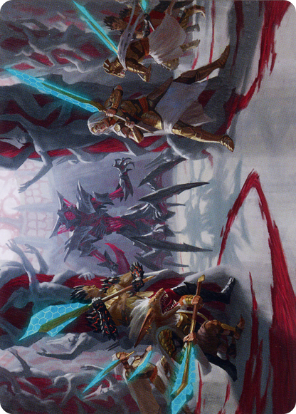 Goldwardens' Gambit // Goldwardens' Gambit  [Phyrexia: All Will Be One Art Series] (Borderless)