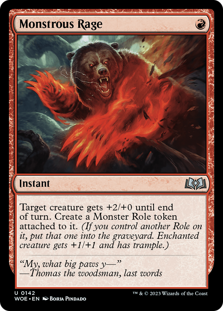 Monstrous Rage [Wilds of Eldraine] Foil