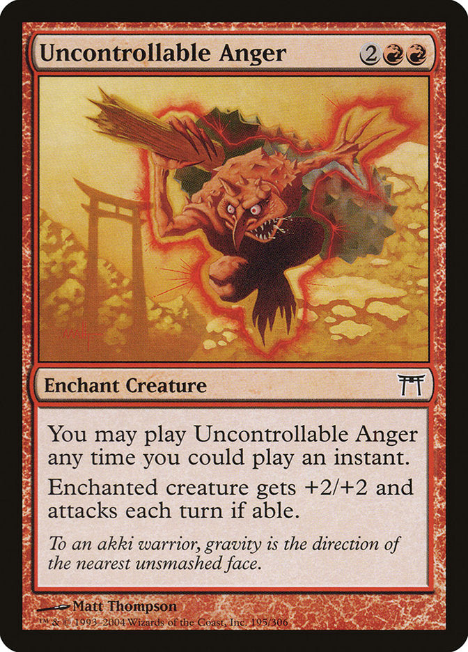 Uncontrollable Anger [Champions of Kamigawa] Foil