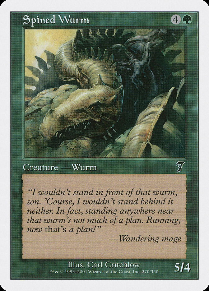 Spined Wurm [Seventh Edition] Foil