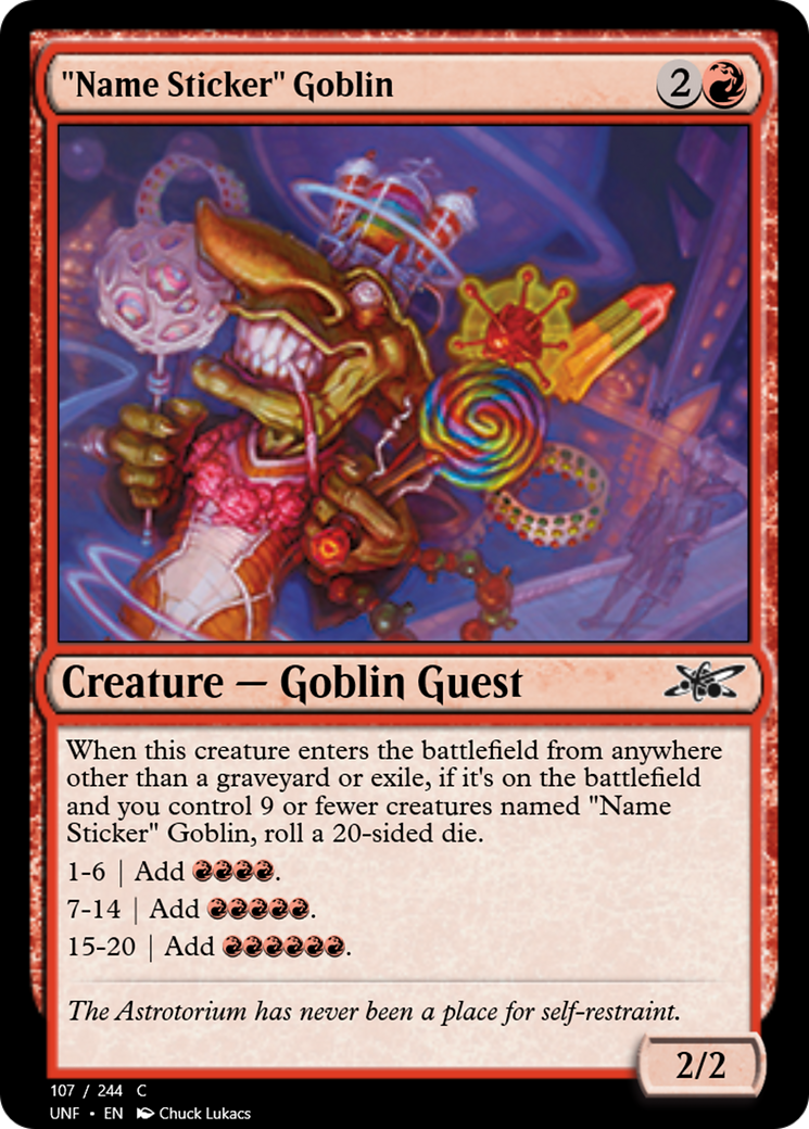 "Name Sticker" Goblin  [Unfinity] Foil