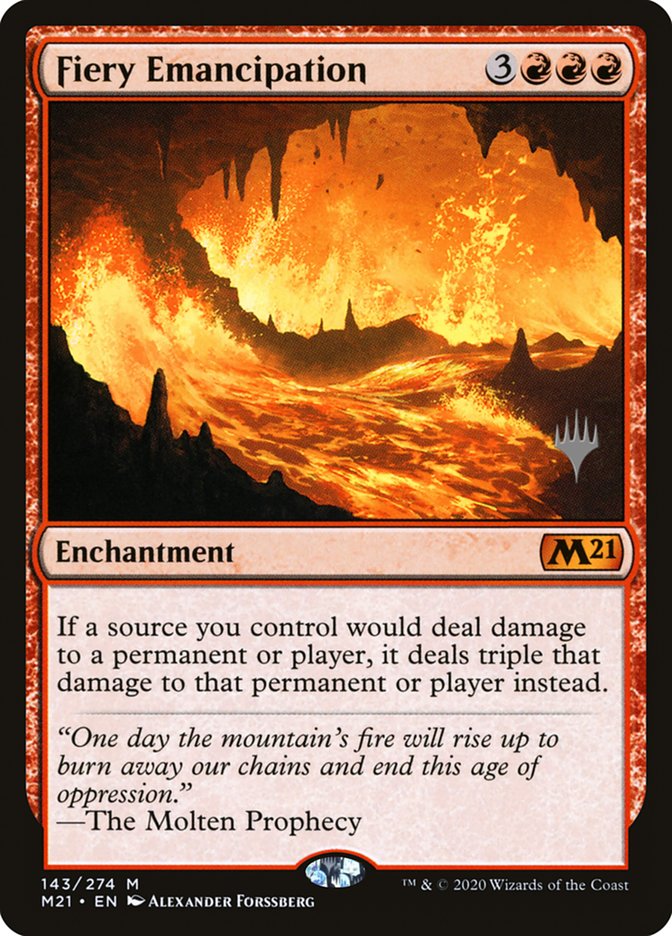 Fiery Emancipation (Promo Pack) [Core Set 2021 Promos] Foil
