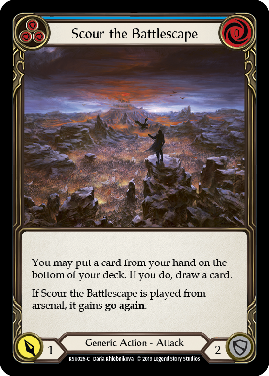 Scour the Battlescape (Blue) [KSU026-C] (Katsu Hero Deck)  1st Edition Normal