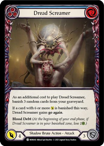 Dread Screamer (Blue) [MON143] (Monarch)  1st Edition Normal