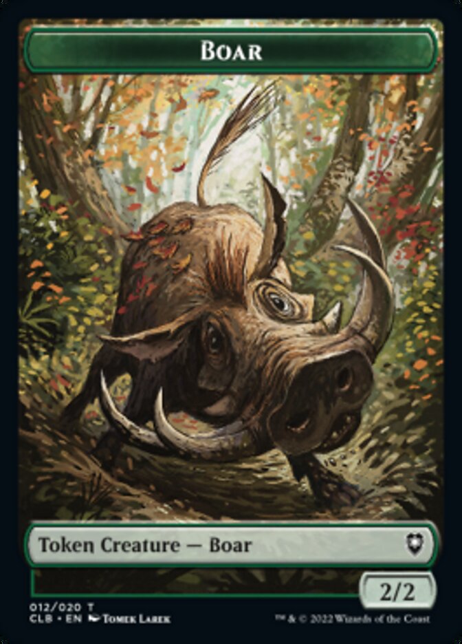 Boar // Ogre Double-Sided Token [Commander Legends: Battle for Baldur's Gate Tokens]