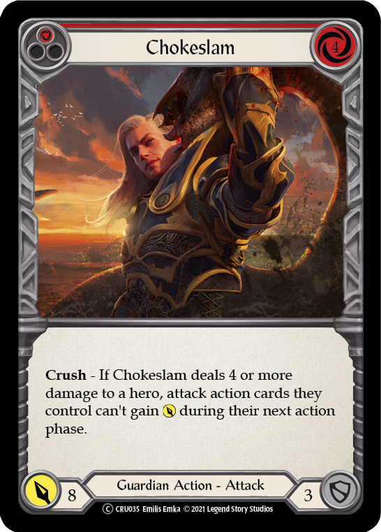 Chokeslam (Red) [U-CRU035] (Crucible of War Unlimited)  Unlimited Rainbow Foil