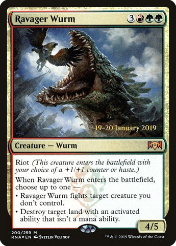 Ravager Wurm [Ravnica Allegiance Prerelease Promos]