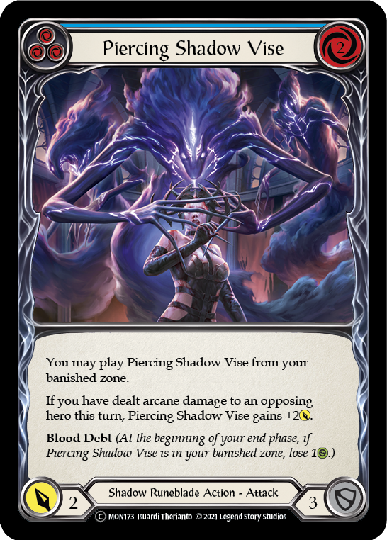 Piercing Shadow Vise (Blue) [U-MON173-RF] (Monarch Unlimited)  Unlimited Rainbow Foil