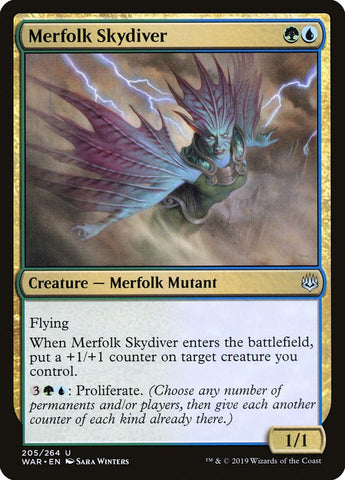 Merfolk Skydiver [War of the Spark]