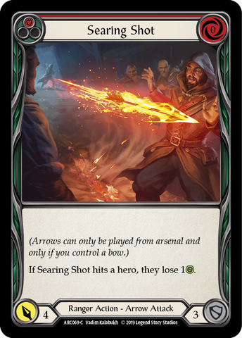 Searing Shot (Red) [ARC069-C] (Arcane Rising)  1st Edition Rainbow Foil