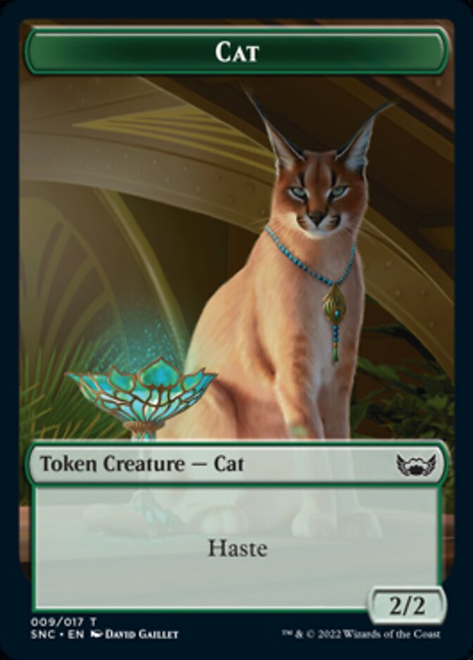 Cat // Rhino Warrior Double-Sided Token [Streets of New Capenna Tokens]