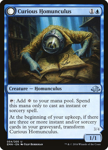 Curious Homunculus // Voracious Reader [Eldritch Moon]