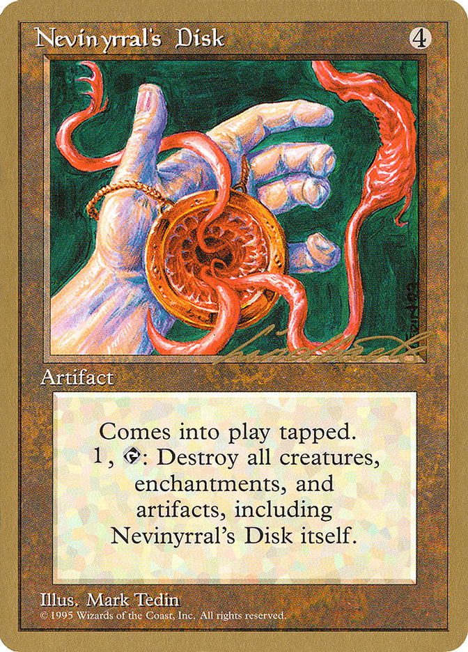 Nevinyrral's Disk (Leon Lindback) [Pro Tour Collector Set]