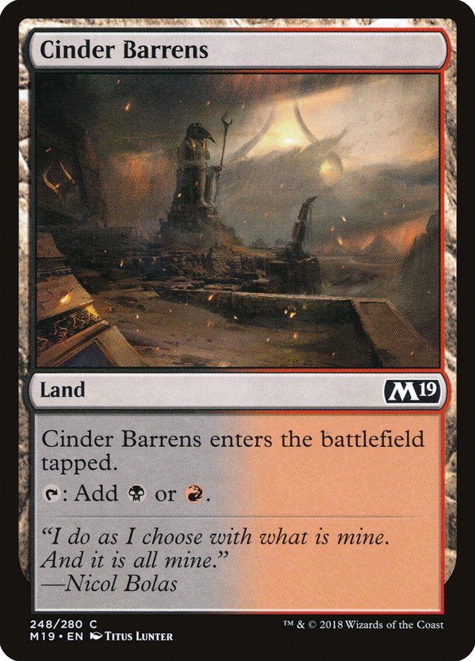 Cinder Barrens [Core Set 2019]