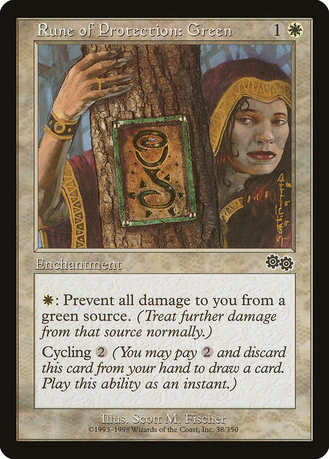 Rune of Protection: Green [Urza's Saga]