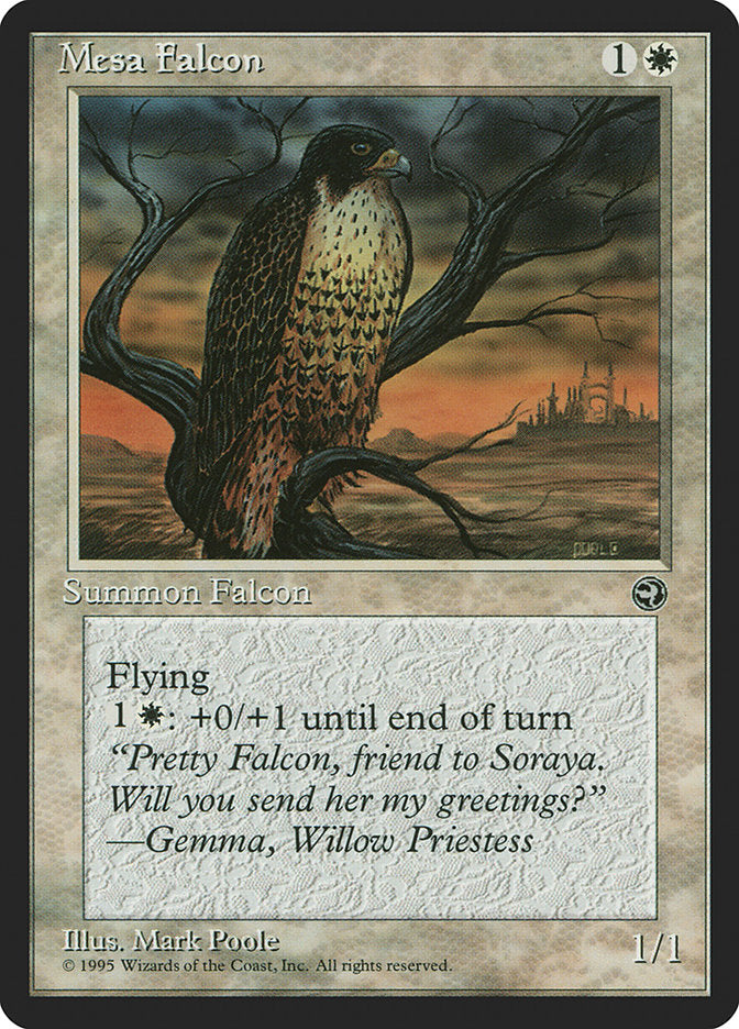 Mesa Falcon (Gemma Flavor Text) [Homelands]