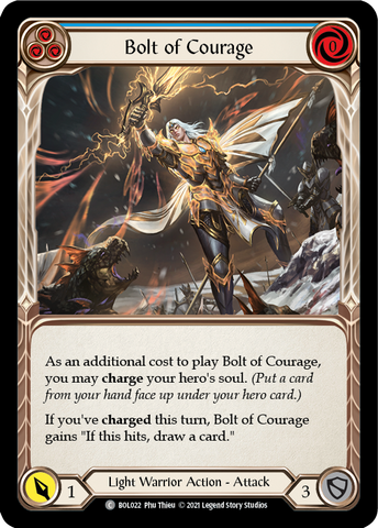 Bolt of Courage (Blue) [BOL022] (Monarch Boltyn Blitz Deck)