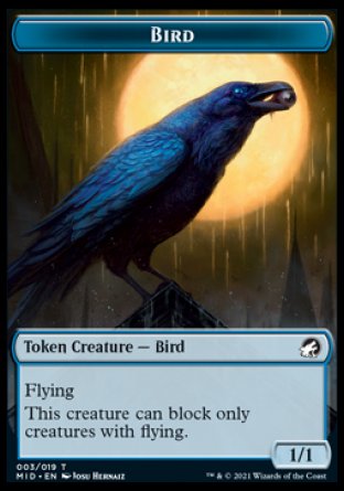 Wolf // Bird Double-Sided Token [Innistrad: Midnight Hunt Tokens]