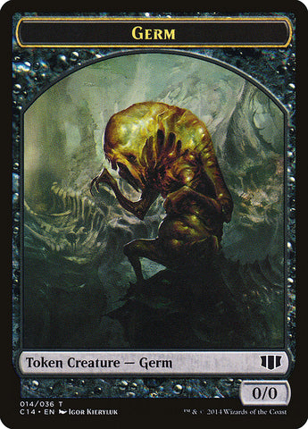 Germ // Zombie (016/036) Double-Sided Token [Commander 2014 Tokens]