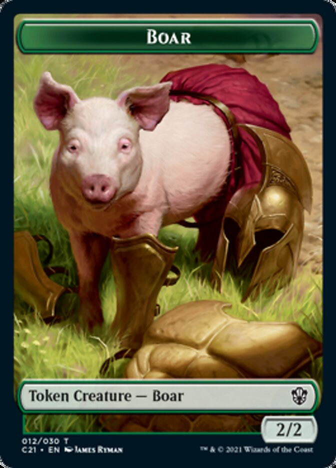 Hydra // Boar Double-Sided Token [Commander 2021 Tokens]