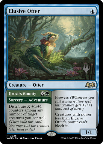 Elusive Otter // Grove's Bounty (Promo Pack) [Wilds of Eldraine Promos]