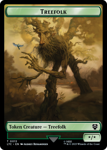 Beast // Treefolk Double Sided Token [The Lord of the Rings: Tales of Middle-Earth Commander Tokens]