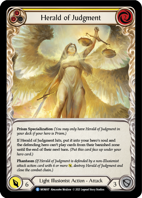 Herald of Judgment [MON007-RF] (Monarch)  1st Edition Rainbow Foil