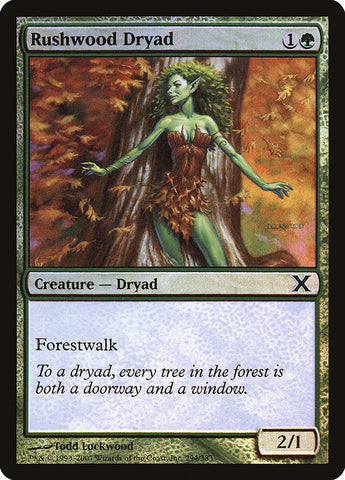 Rushwood Dryad (Premium Foil) [Tenth Edition]