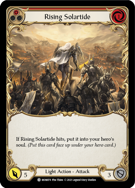 Rising Solartide (Red) [MON078-RF] (Monarch)  1st Edition Rainbow Foil