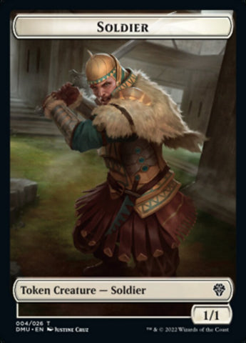 Soldier // Wurm Double-Sided Token [Dominaria United Tokens]