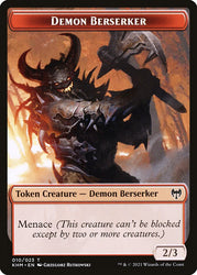 Elf Warrior // Demon Berserker Double-Sided Token [Kaldheim Tokens]