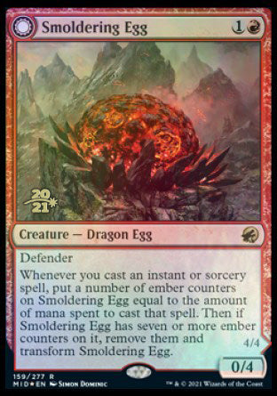 Smoldering Egg // Ashmouth Dragon [Innistrad: Midnight Hunt Prerelease Promos]