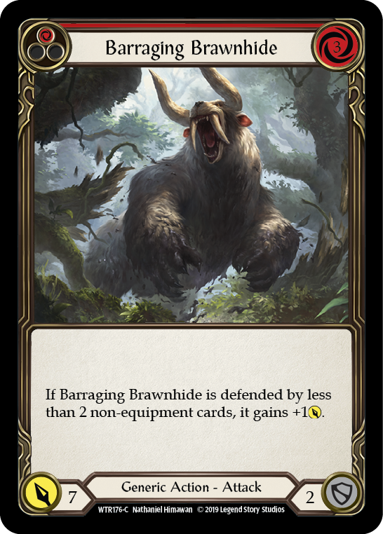 Barraging Brawnhide (Red) [WTR176-C] (Welcome to Rathe)  Alpha Print Normal