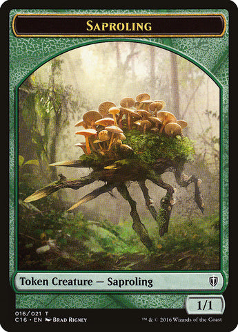 Bird (002) // Saproling (016) Double-Sided Token [Commander 2016 Tokens]