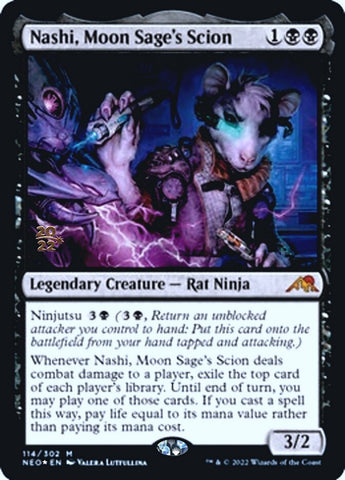 Nashi, Moon Sage's Scion [Kamigawa: Neon Dynasty Prerelease Promos]