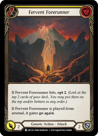 Fervent Forerunner (Yellow) [U-ARC183] (Arcane Rising Unlimited)  Unlimited Rainbow Foil