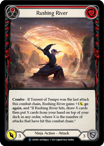 Rushing River (Red) [U-CRU060] (Crucible of War Unlimited)  Unlimited Rainbow Foil