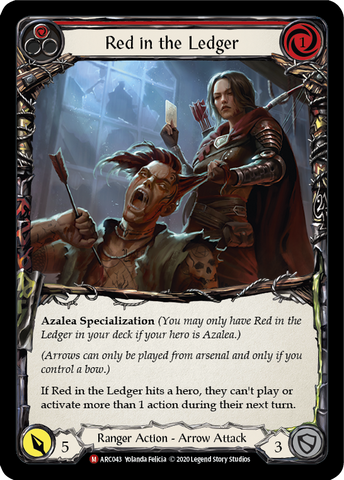 Red in the Ledger [U-ARC043] (Arcane Rising Unlimited)  Unlimited Rainbow Foil