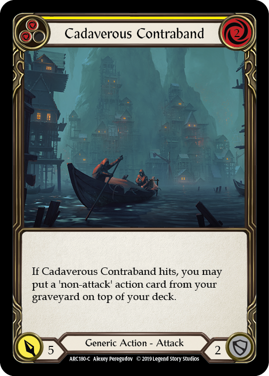 Cadaverous Contraband (Yellow) [ARC180-C] (Arcane Rising)  1st Edition Rainbow Foil