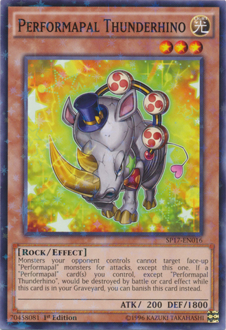 Performapal Thunderhino [SP17-EN016] Starfoil Rare